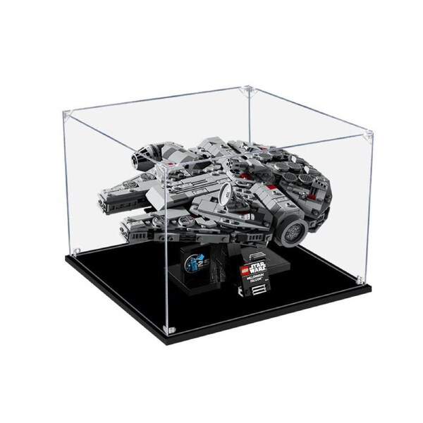 Acrylic Display Case for LEGO 75375 Star Wars Millennium Falcon Figure Storage Box Dust Proof Glue Free
