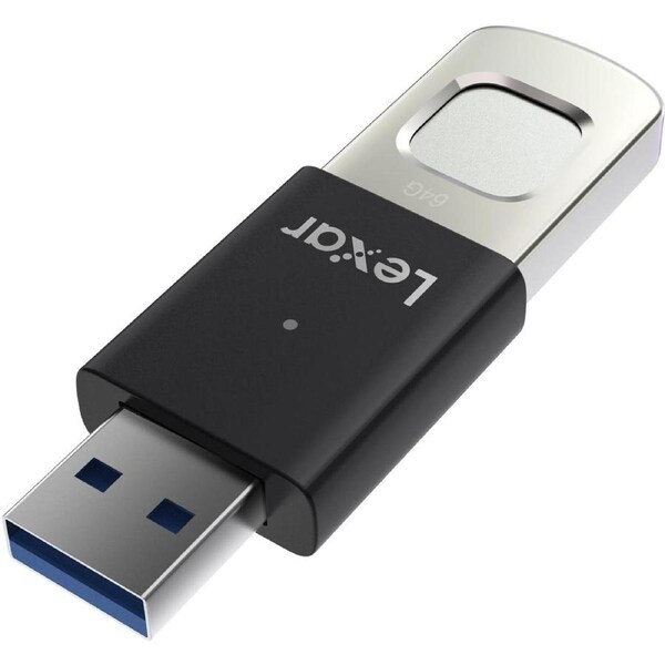 Lexar F35 PRO 64GB JumpDrive Fingerprint USB 3.2 Gen 1, up to 300MB/s read, 150MB/s write transfer content between your USB Type-CTM and Type-A devic LJDF35P064G-RNBNG