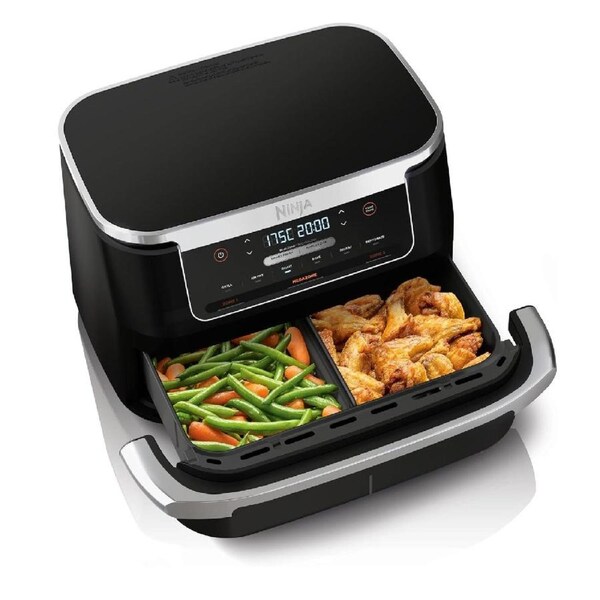 Ninja Air Fryer Dual Basket - 2x 5.2L Double Tray Airfrying Healthier Cooking - Air Roast Dehydrate