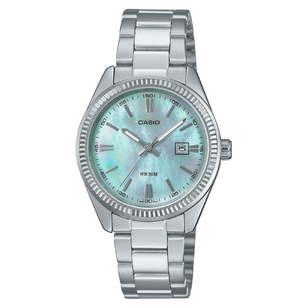 Casio Silver-Tone Steel MOP Dial Women's Watch - LTP1302DS-2A
