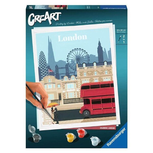 Ravensburger CreArt Colourful London Paint By Number Art/Craft Kit 12y+