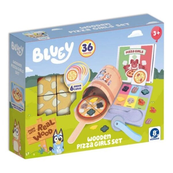 Bluey Wooden Pizza Girls Set