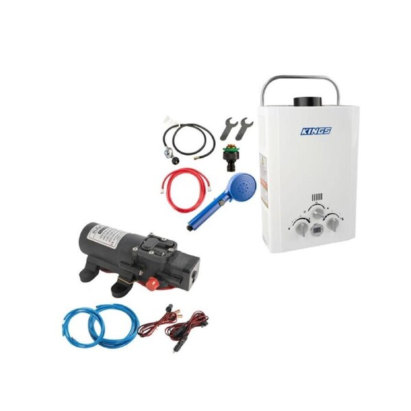 Kings Portable Gas Hot Water System + Gas Hot Water System Pump
