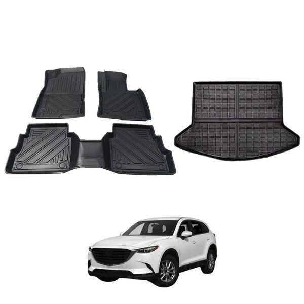 4Pcs Floor Mats And Liner Set For Mazda CX5 CX-5 2017-2024