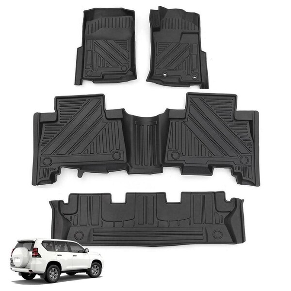 4Pcs Floor Mats For Toyota Prado 150 7Seats 2009-2024