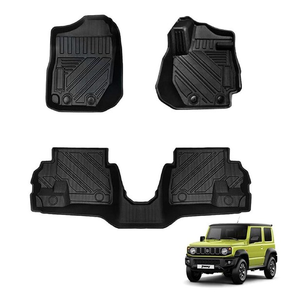 3D Floor Mats for Suzuki Jimny 3-Door Auto Transmission 2018-2025 All-Weather Car Liners