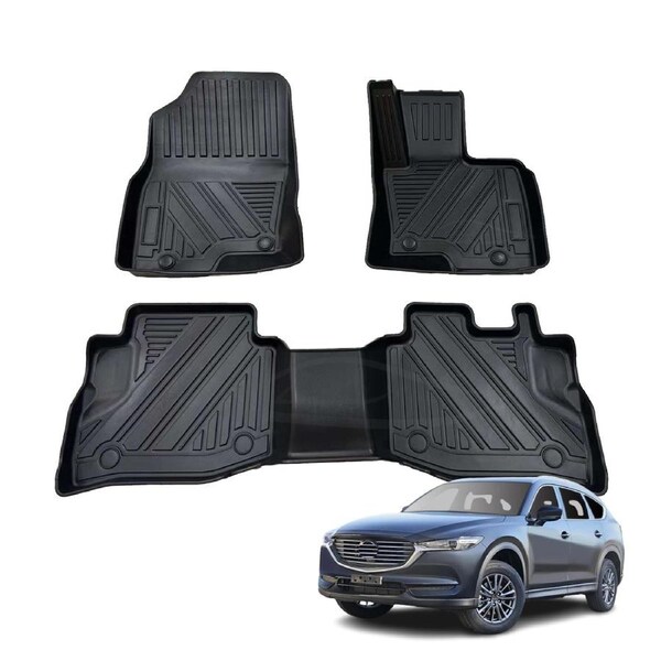 3D All-weather Floor Mats For Mazda CX8 CX-8 2018-2025
