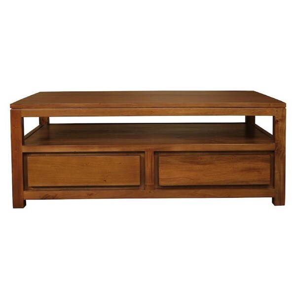 Amsterdam 4 Drawer Coffee Table - Light Pecan