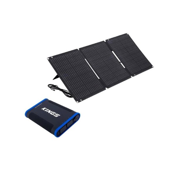 Kings 70W Solar Panel Charger + 12Ah Lithium Portable Power Pack travel camping