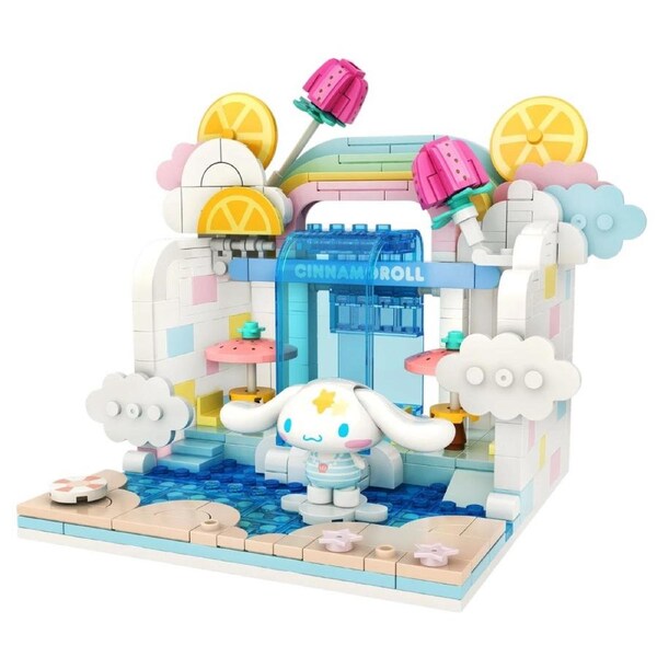 YuMe Blocks Hello Kitty and Friends Summer Wonderland Cinnamoroll Wavepool Cafe