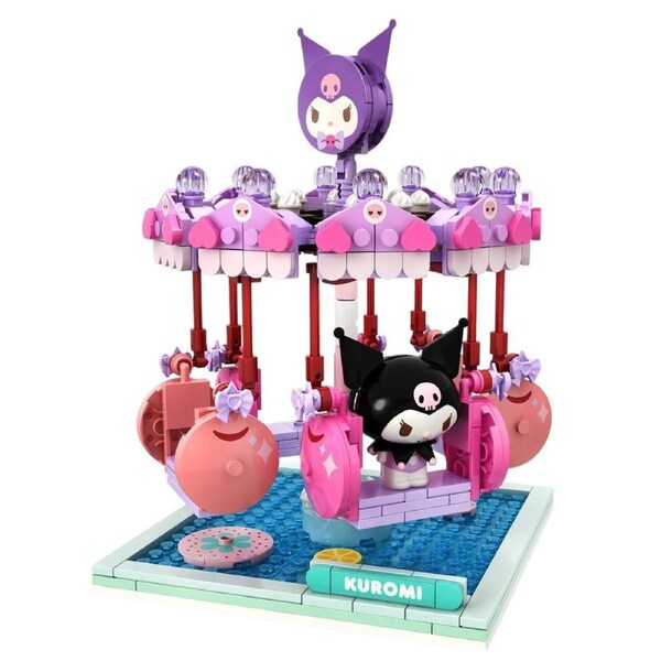 YuMe Blocks Hello Kitty and Friends Summer Wunderland Kuromi Swing Ride