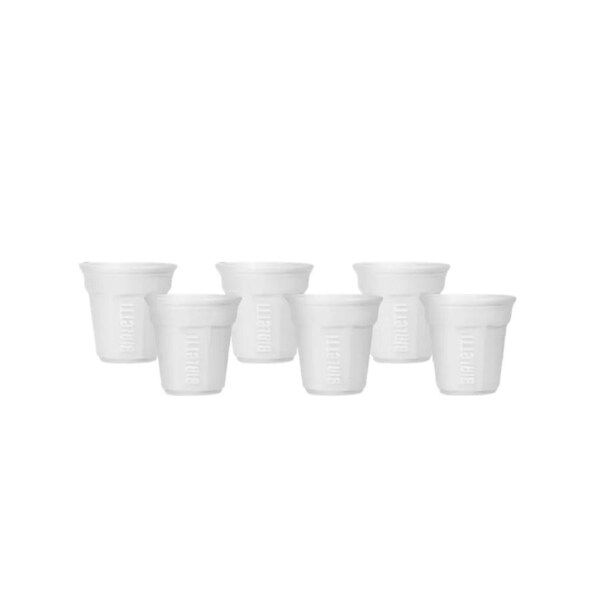 Bialetti Bicchierini Espresso Coffee Cups - White - Set of 6