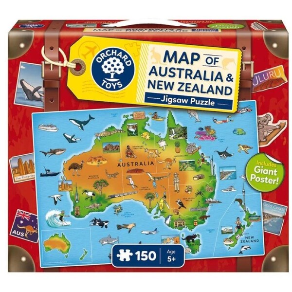 Orchard Toys - Map of Australia & New Zealand Puzzle 150pc