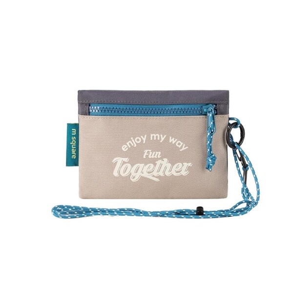 M SQUARE Anti-Theft Money and Ticket Pouch ?C Secure Travel Organizer for Valuables Grey