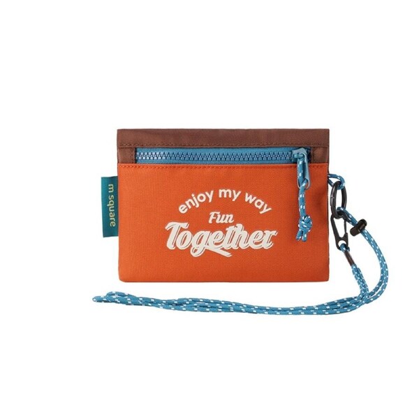 M SQUARE Anti-Theft Money and Ticket Pouch ?C Secure Travel Organizer for Valuables Orange