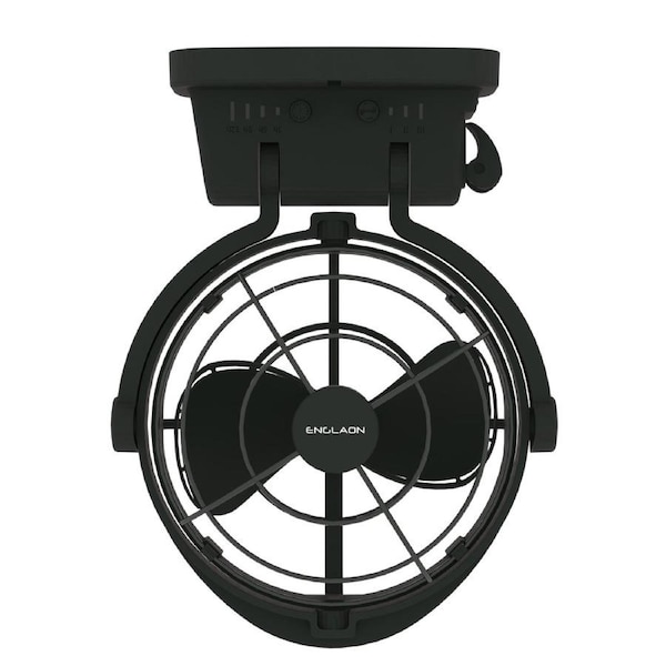 ENGLAON 12V / 24V DC Caravan Fan for Caravan, Black