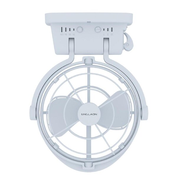ENGLAON 12V / 24V DC Caravan Fan for Caravan, White