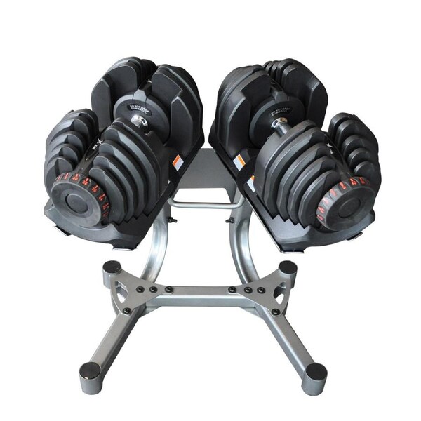 40kg x 2 Smart Adjustable Dumbbell Weight Set Total 80kg With Stand