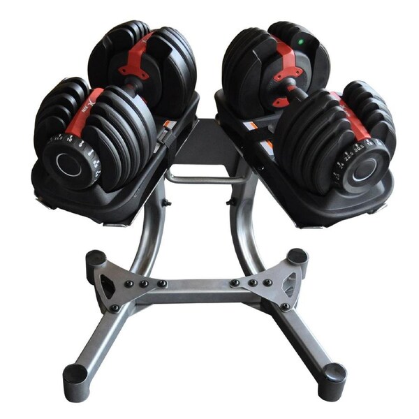 24kg x 2 Smart Adjustable Dumbbell Weight Set Total 48kg With Stand