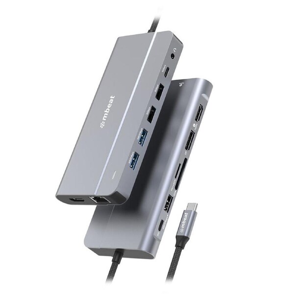 Mbeat Elite X14 Triple 4K Display Support High Speed Data Multi-Port USB-C Hub