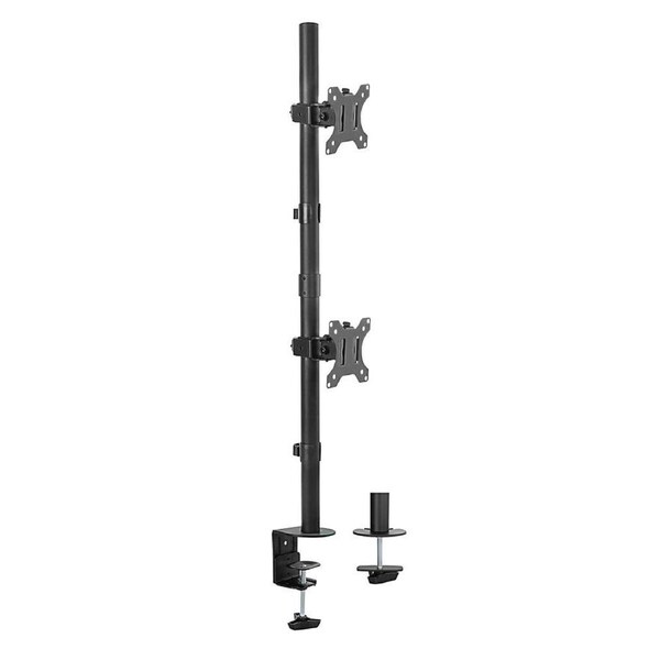 Activiva Dual-Screen Articulating Vertical Monitor Arm for 13-22" Screens- Black