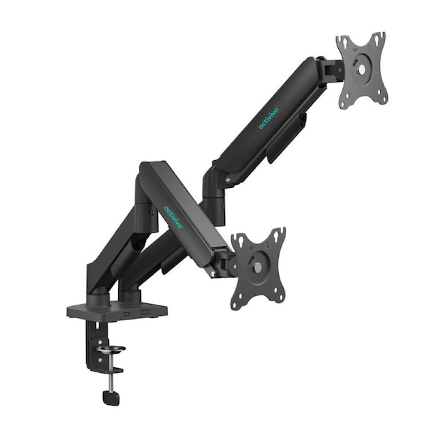 Activiva Ergolife Dual-Screen Gas Spring Monitor Arm - 17-32" Monitors