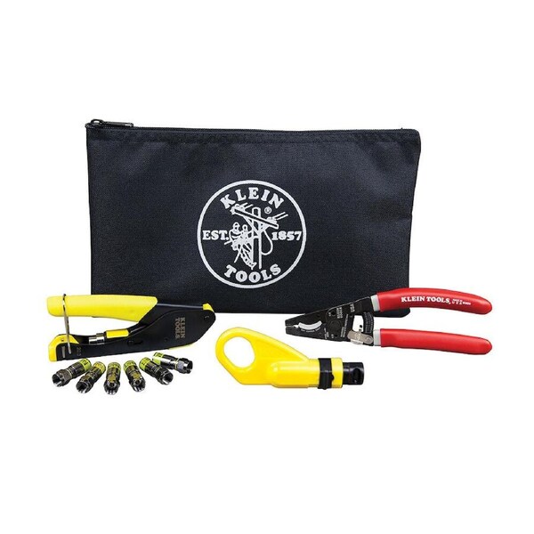 Klein Tools Coax Cable Installation Kit with Zip Pouch