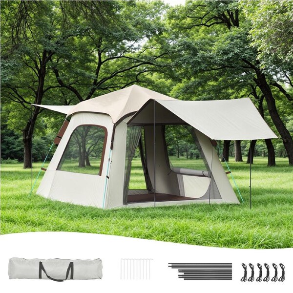 Advwin Pop-Up Camping Tent 4-5 Person, Portable Outdoor Tent