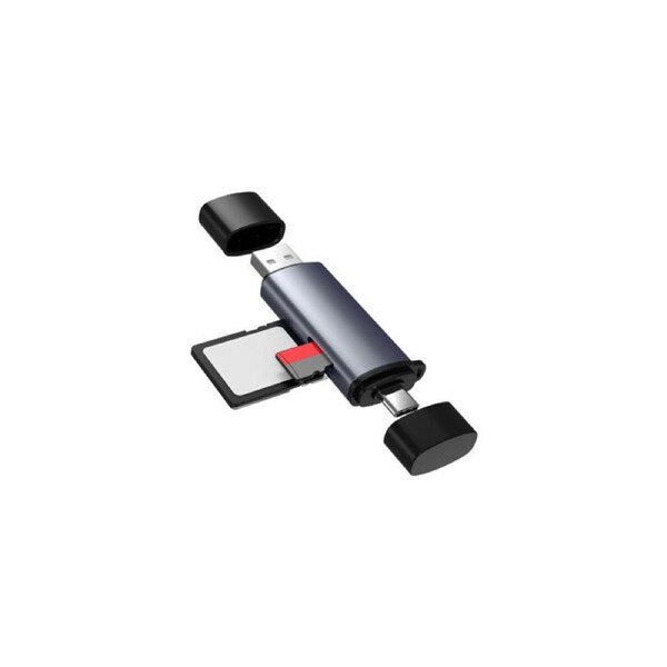 USB 2 in 1 Micro SD - SD Card Reader Allows for Both USB A and USB C Transfers