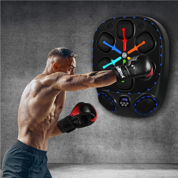 Centra Smart Music Boxing Machine Wall Mounted Target Adult Punching 8 OZ Glove