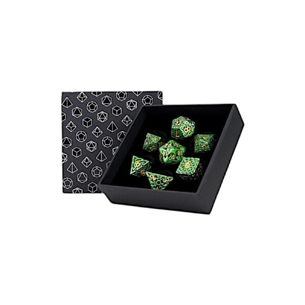 LPG Dice Celtic Hollow Dice Set Old Gold