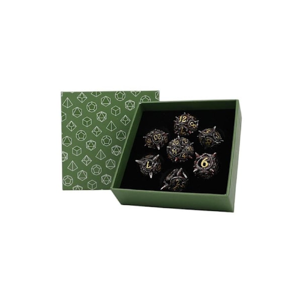 LPG Dice Xeno Hollow Dice Set Bloodied Metal