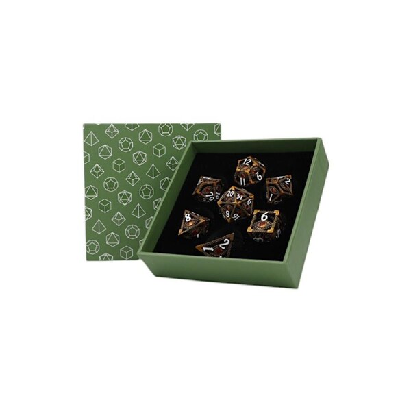 LPG Dice Scaled Eye Dice Set Gold/Red