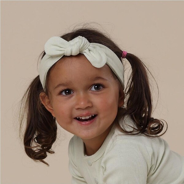 Snuggle Hunny Honeydew Ribbed Organic Topknot