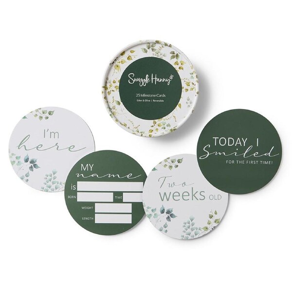Snuggle Hunny Eden & Olive Reversible Milestone Cards