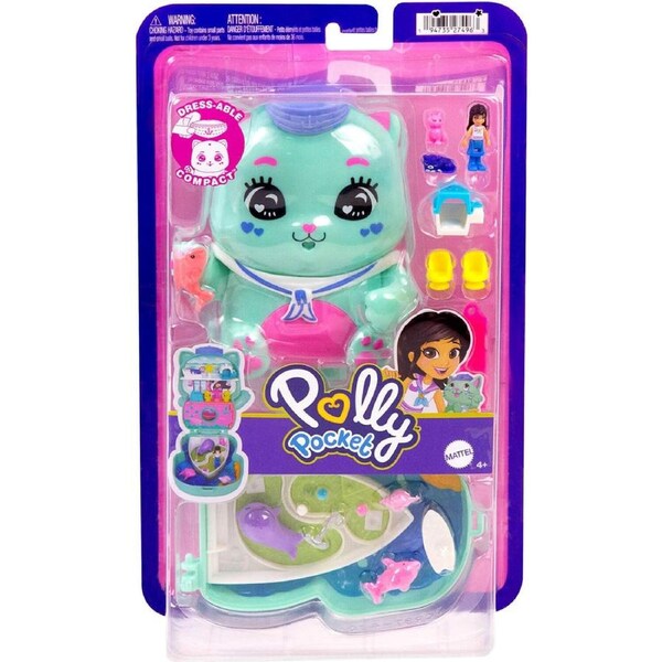 Polly Pocket World Set Sail Kitty Dressable Compact