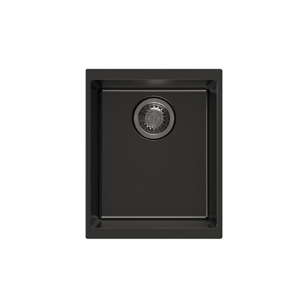 ACA 370 x 460 x 200mm Black Single Bowl Granite Kitchen Laundry Sink Top/Flush/Under Mount