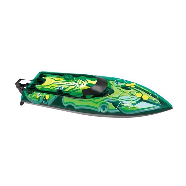 Revolt Q7 Illuminator High Speed Boat 32.2cm Kids RC Water Toy Green 14y+