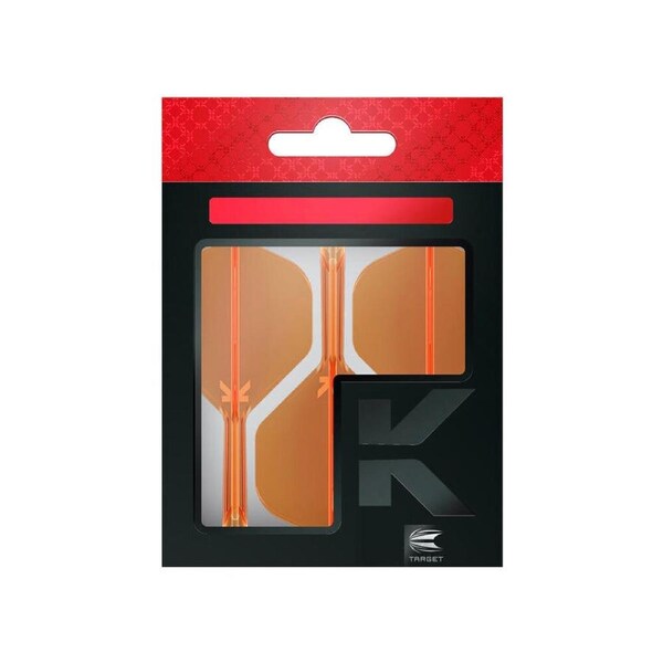 3pc Target K-Flex No 2 Durable Dart Flight & Shaft Intermediate 26mm Neon Orange