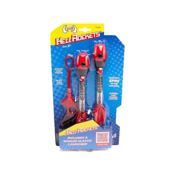 Cooee Soft Foam Tip Heli Rockets Outdoor Flying Active Play Toy Kids 6y+