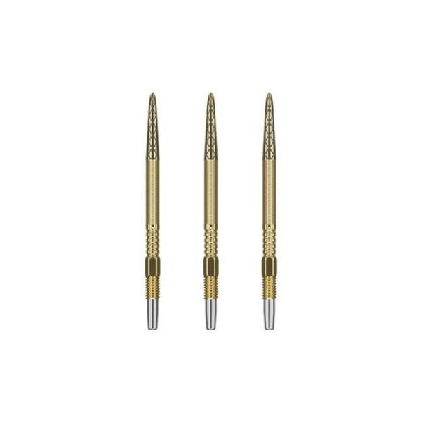 3pc Target Swiss DX Diamond Grip Steel-Tip Durable Dart Points 35mm Gold
