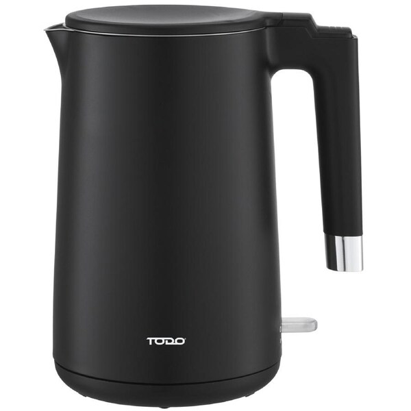 TODO 1.7L Electric Cordless Kettle Stainless Steel SUS304 Inner Jug - Black