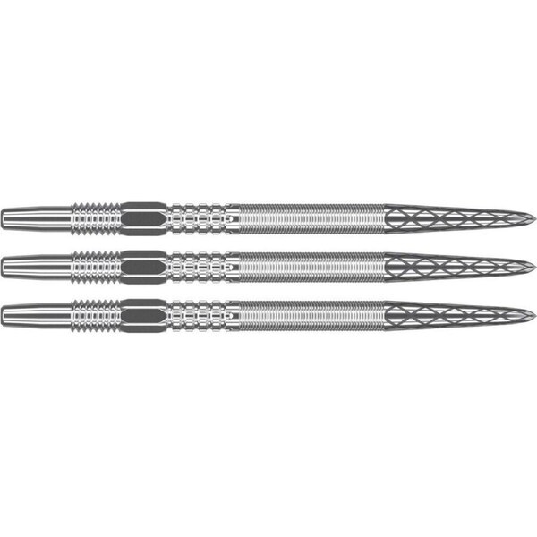 3pc Target Swiss DX Diamond Grip Steel-Tip Durable Dart Points 26mm Silver