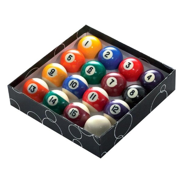 16pc Standard Pool/Billiards Balls Set Boxed Cus Sport Accessories 2 1/4 Inch