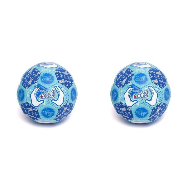 2PK Cooee Size 5 Neoprene Beach Soccer Ball Kids/Family Outdoor Sports Blue 6y+