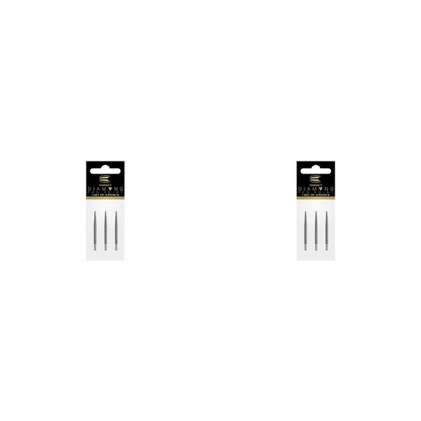 6pc Target Diamond Pro Steel Tip Dart Points 41mm Dart Accessories Silver