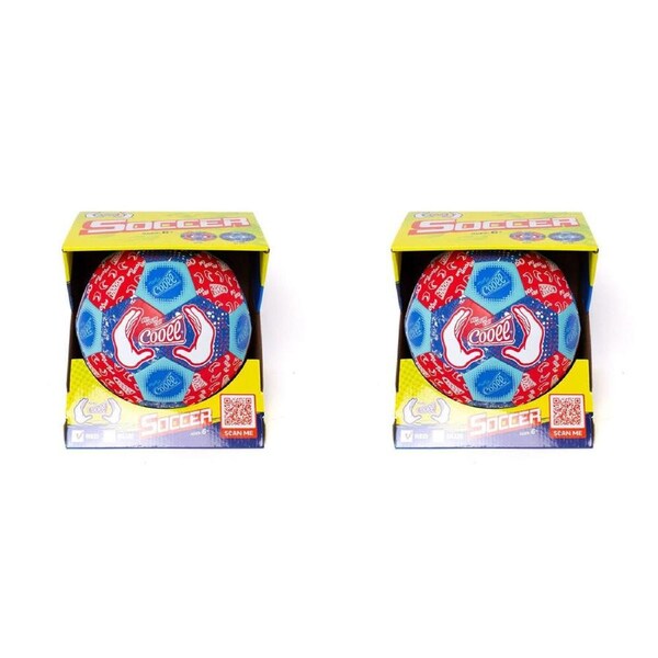 2PK Cooee Size 5 Neoprene Beach Soccer Ball Kids/Family Outdoor Sports Red 6y+