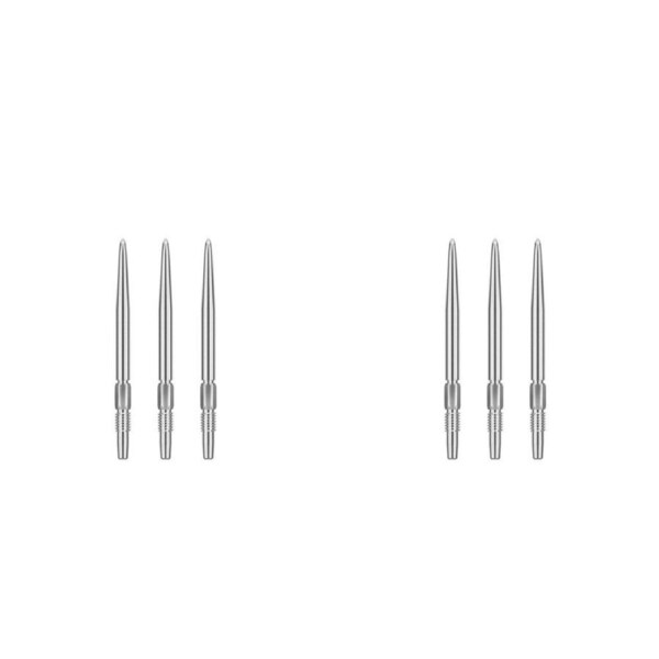6pc Target Swiss Steel Tip Interchangeable Dart Point Pocket Size 40mm Silver