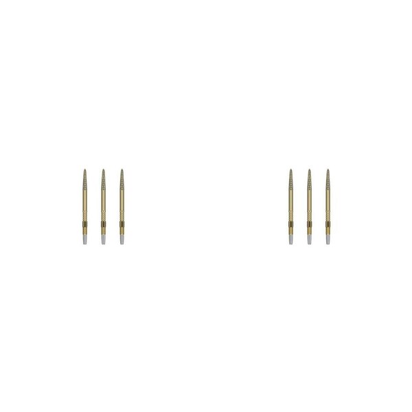 6pc Target Swiss DX Diamond Grip Steel-Tip Durable Dart Points 35mm Gold