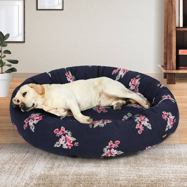 Pawz Dog Calming Bed Pet Cat Washable Portable Round Kennel Soft Warm Winter XXL